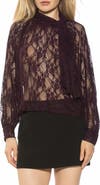 Alexia Admor Rae Lace Top with Neck Tie