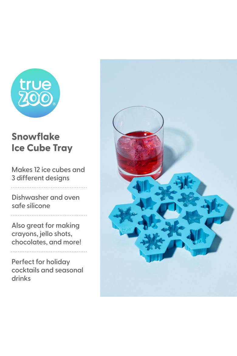 Snowflake Silicone Ice Cube Tray, Alternate, color, Blue
