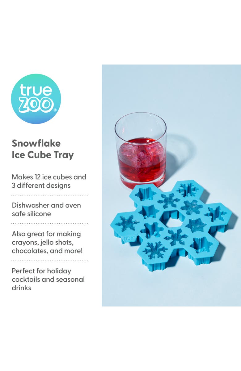 TrueZoo Snowflake Silicone Ice Cube Tray, Alternate, color, Blue