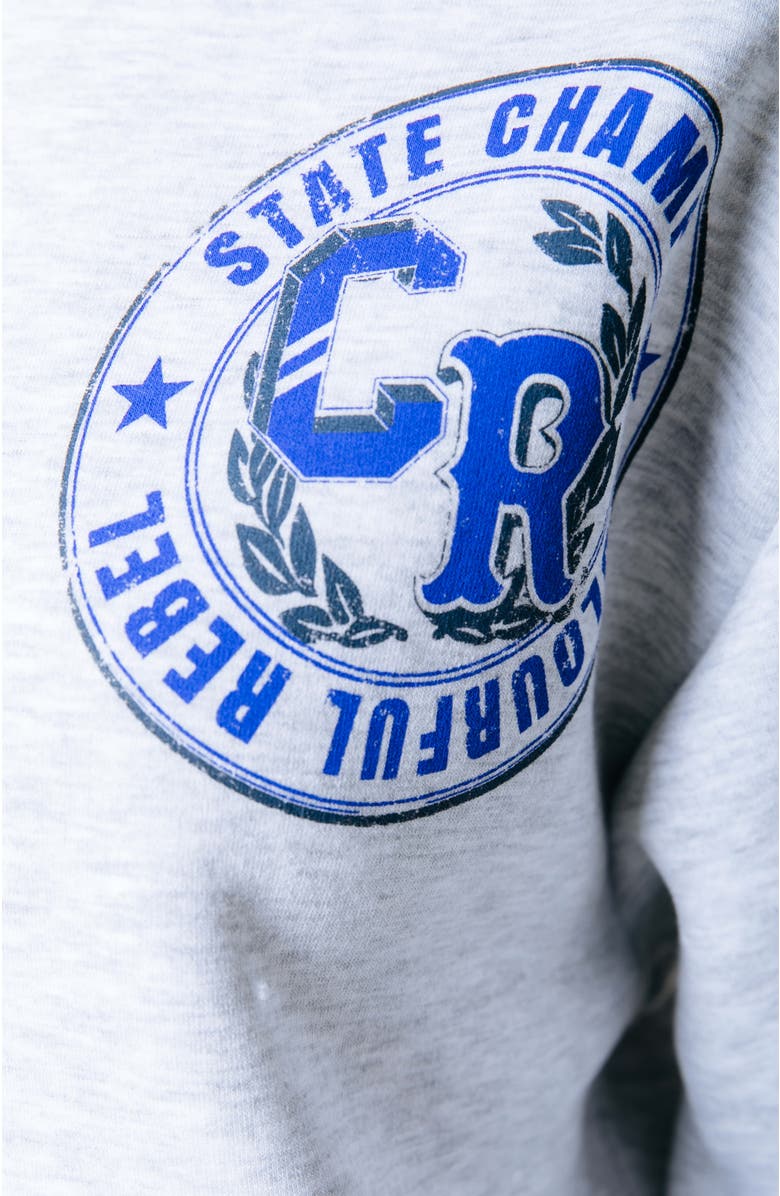Colourful Rebel State Champ 23 Dropped Shoulder Sweat, Alternate, color, Light Grey Melange