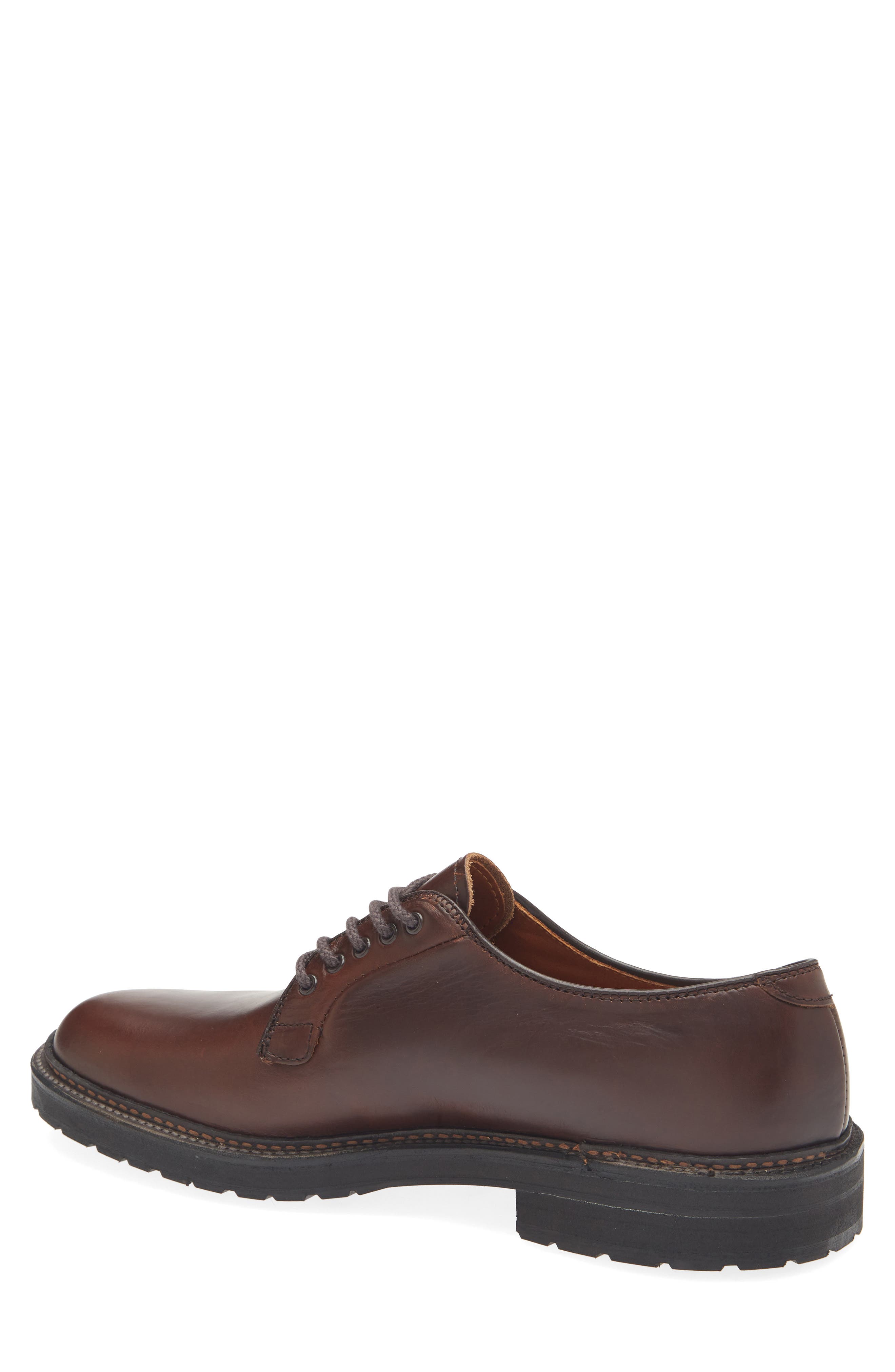 Alden Plain Toe Blucher Derby, Alternate, color, Brown Aniline