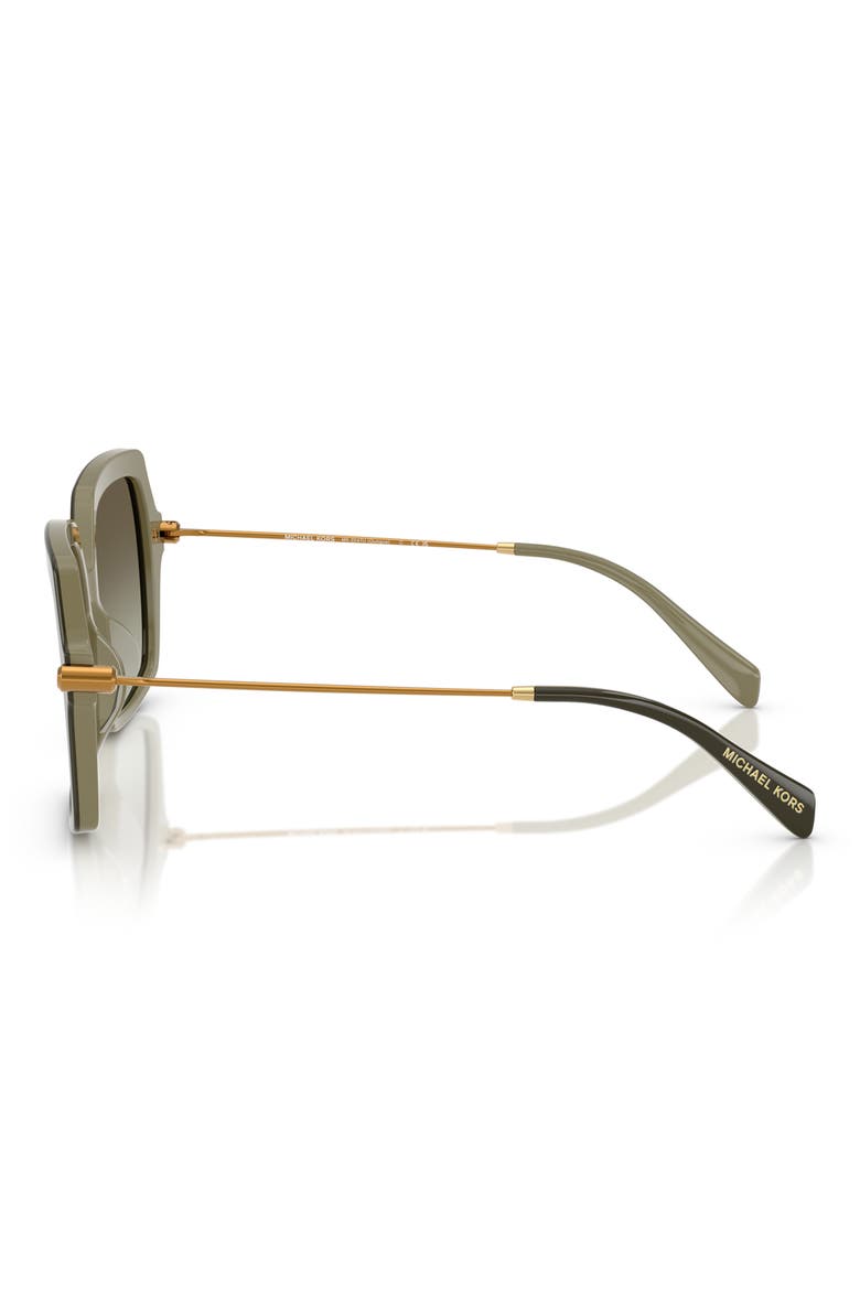 55mm Square Sunglasses, Alternate, color, OLIVE SMOKE / OLIVE GRADIENT