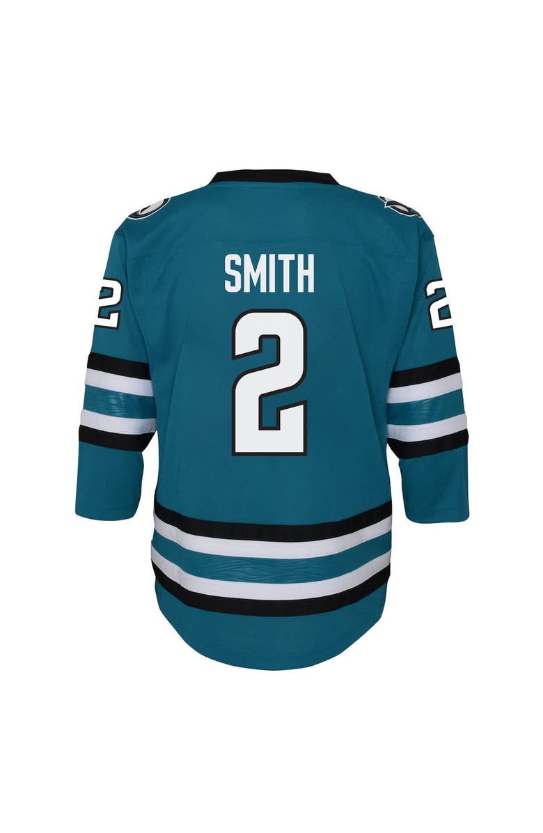 Outerstuff Youth Will Smith Teal San Jose Sharks Home Replica Player Jersey, Alternate, color, 