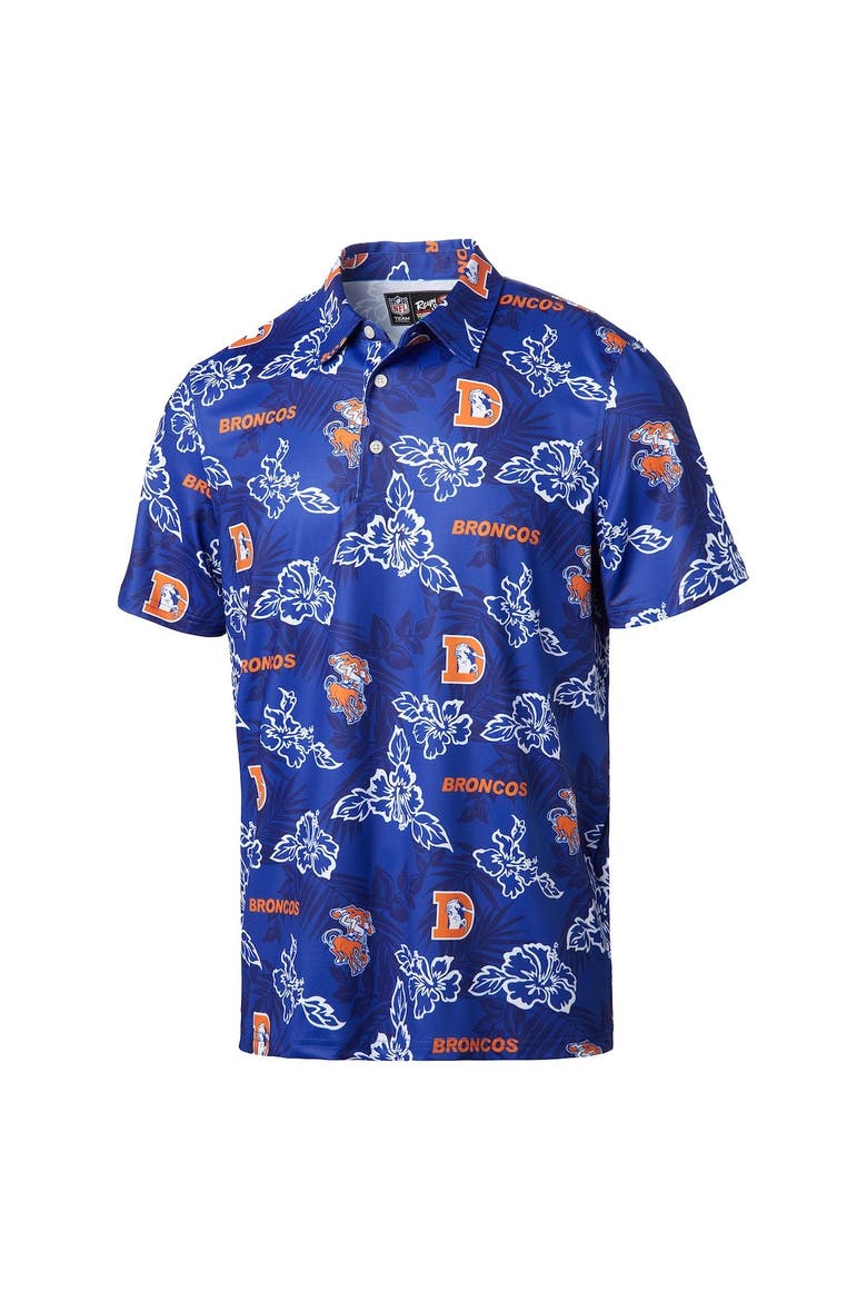 Men's Reyn Spooner Royal Denver Broncos Throwback Pua Performance Polo, Alternate, color, Royal