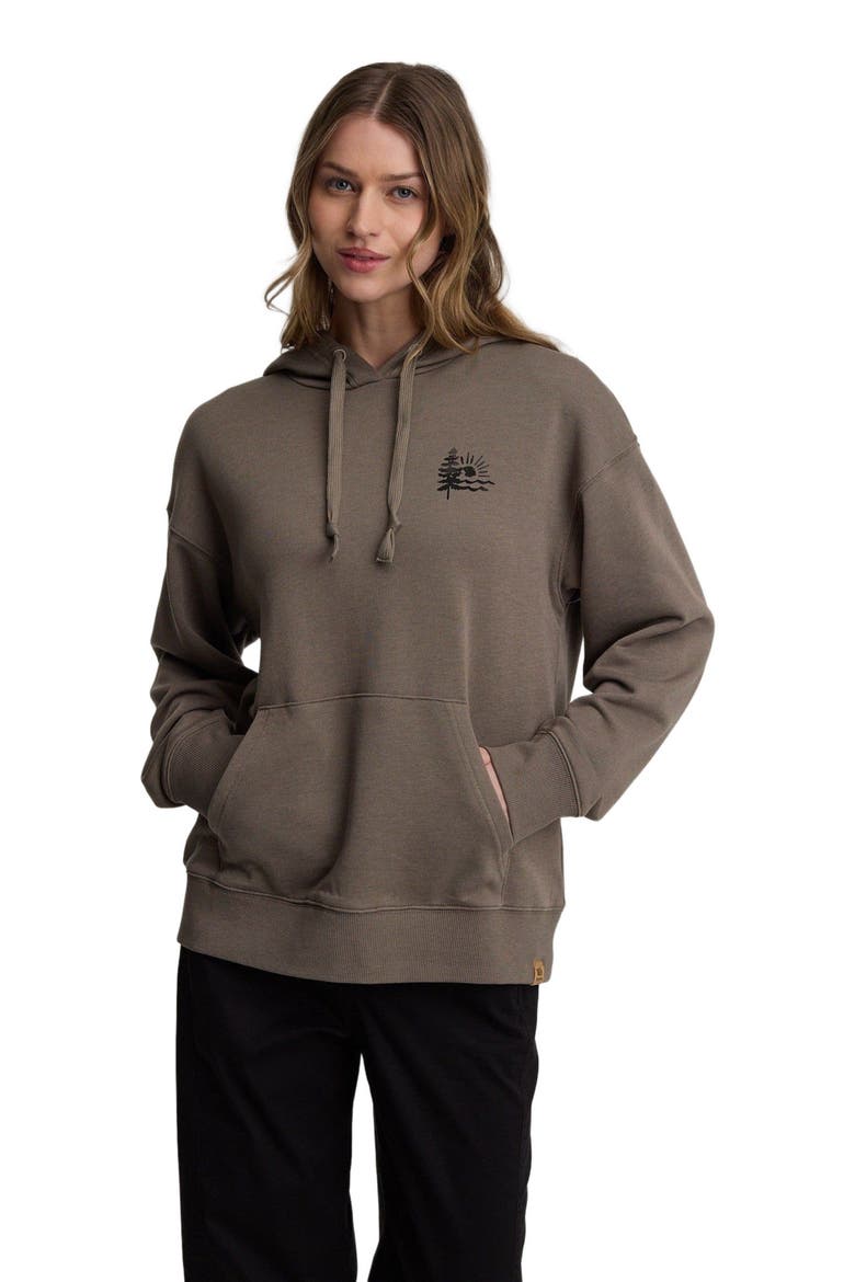 Sunrise Relaxed Hoodie, Alternate, color, Clay/Meteorite Black
