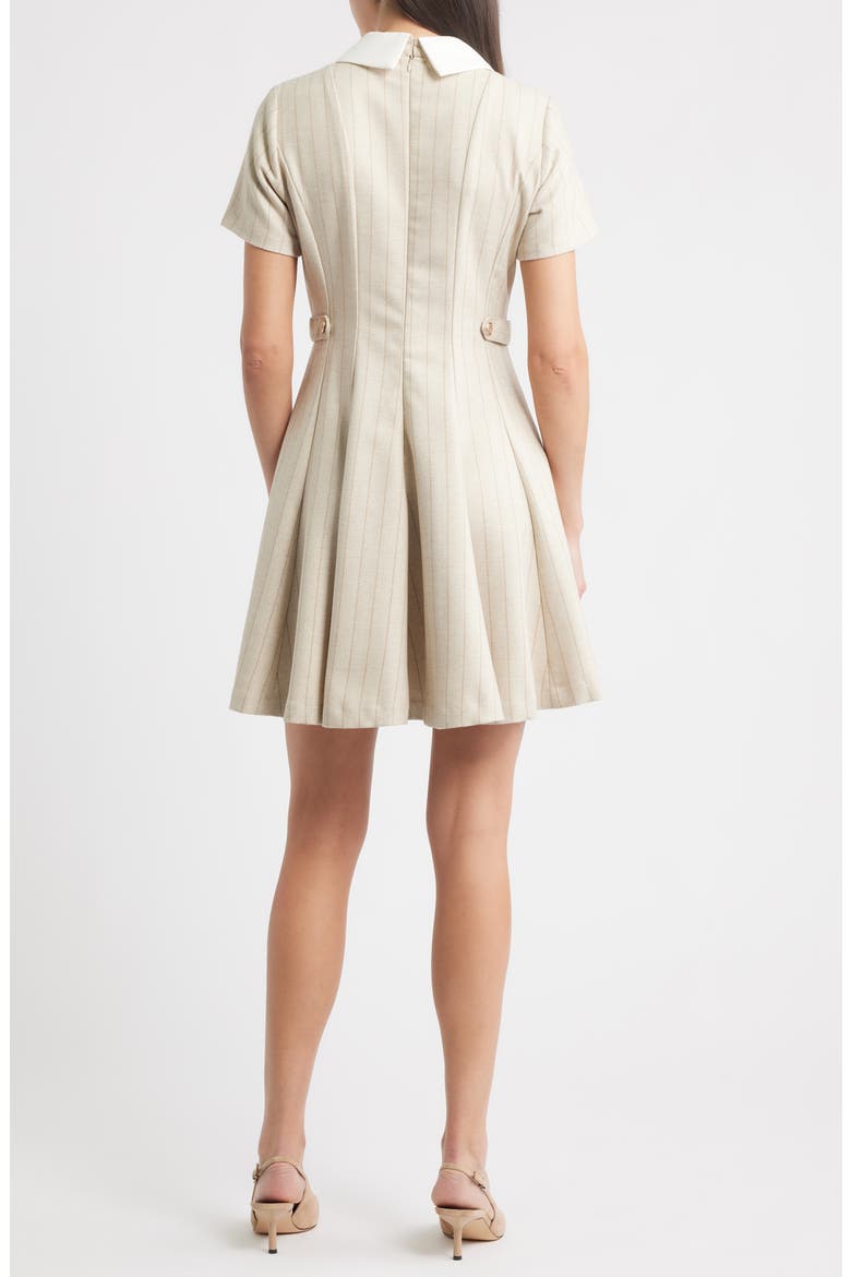 Short Sleeve Fit & Flare Shirtdress, Alternate, color, BEIGE