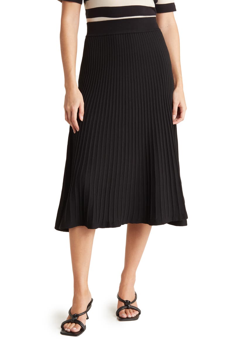 Nanette Lepore Pull-On Ribbed Sweater Skirt, Main, color, 