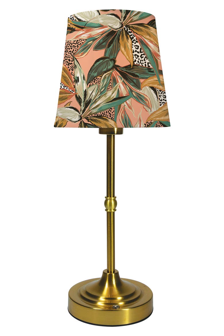 Floral Table Lamp, Main, color, DARK FLORAL ORANGE