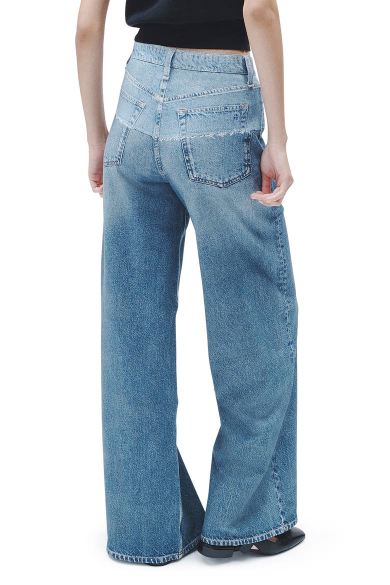 rb Miramar Sofie High Waist Ankle Wide Leg Terry Sweatpant Jeans, Alternate, color, ANTONIA