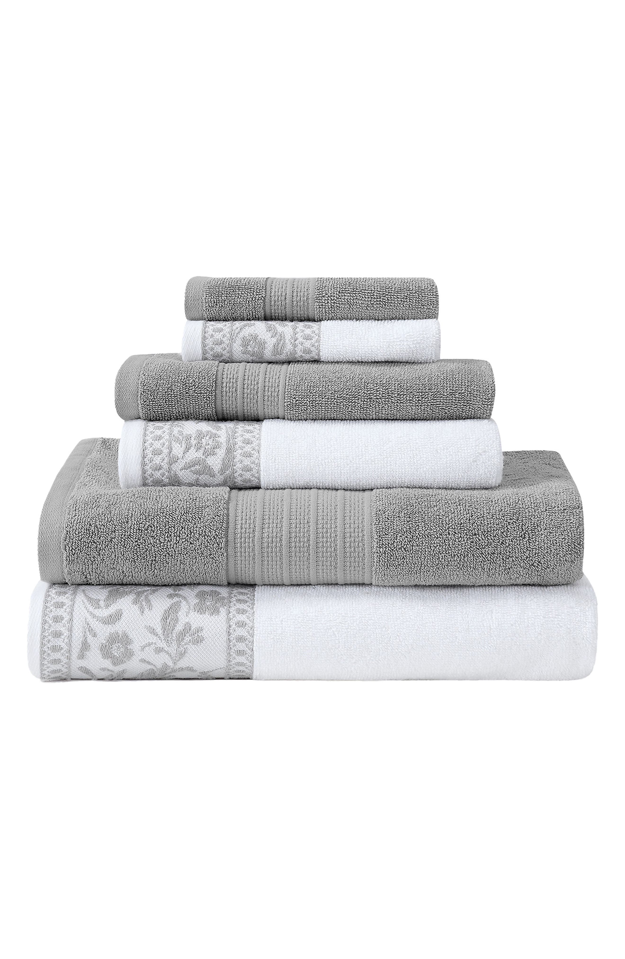 Modern Threads Jacquard 6-Piece Towel Set