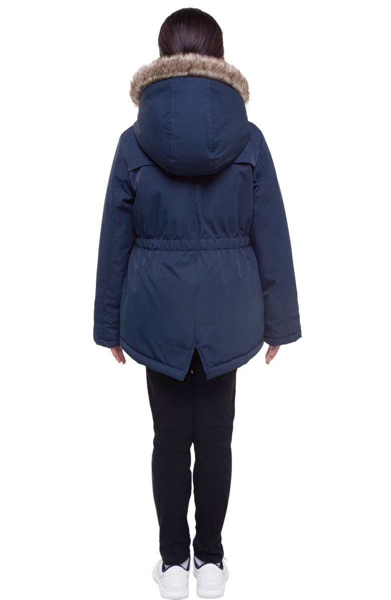 Rokka&Rolla Kids' Cozy Fleece-Lined Parka, Alternate, color, Navy