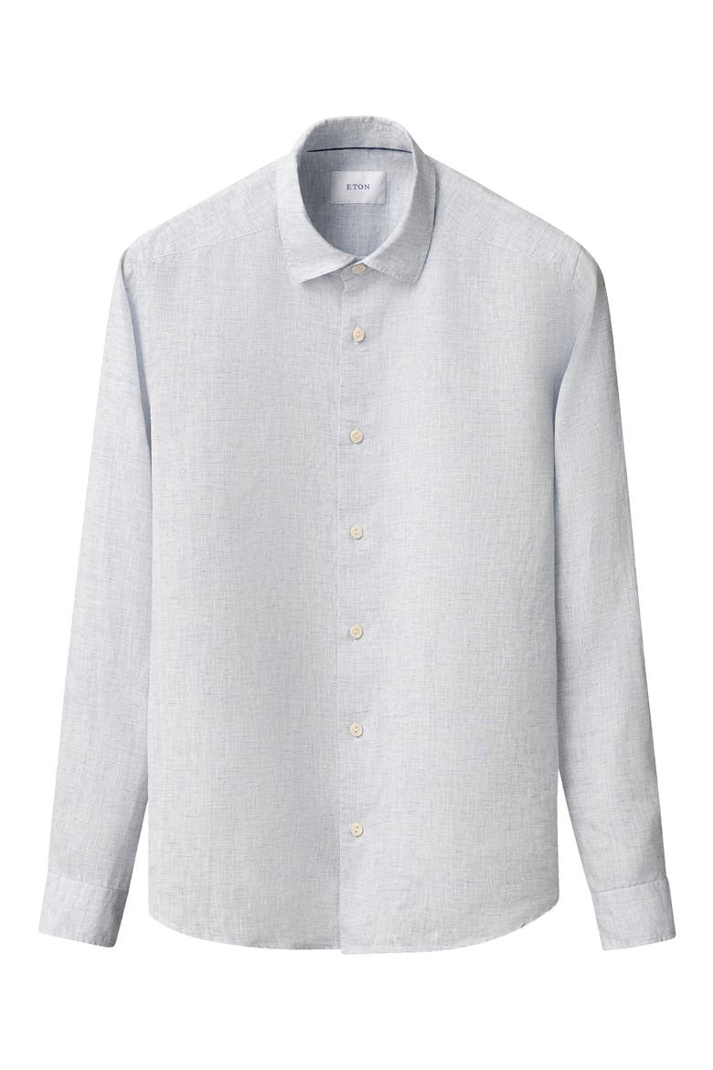 Regular Fit Linen Dress Shirt, Alternate, color, LIGHT BLUE