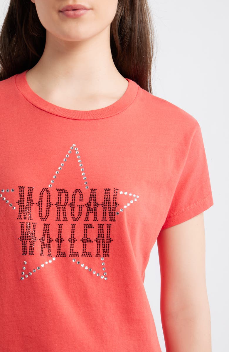 Daydreamer Morgan Wallen Rhinestone Star Graphic T-Shirt, Alternate, color, Deep Sea Coral