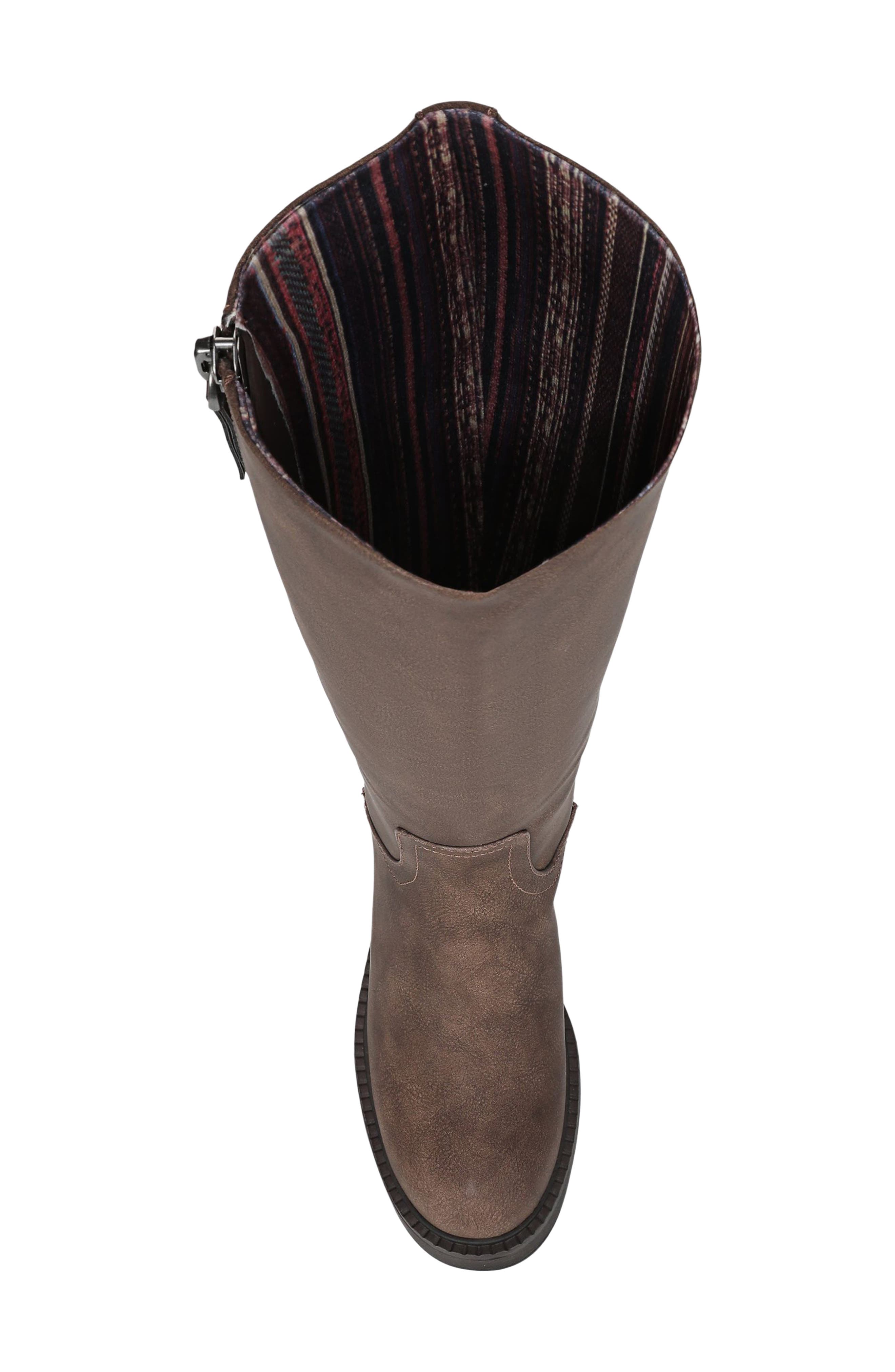 Venice Knee High Boot, Alternate, color, BROWN FAUX LEATHER