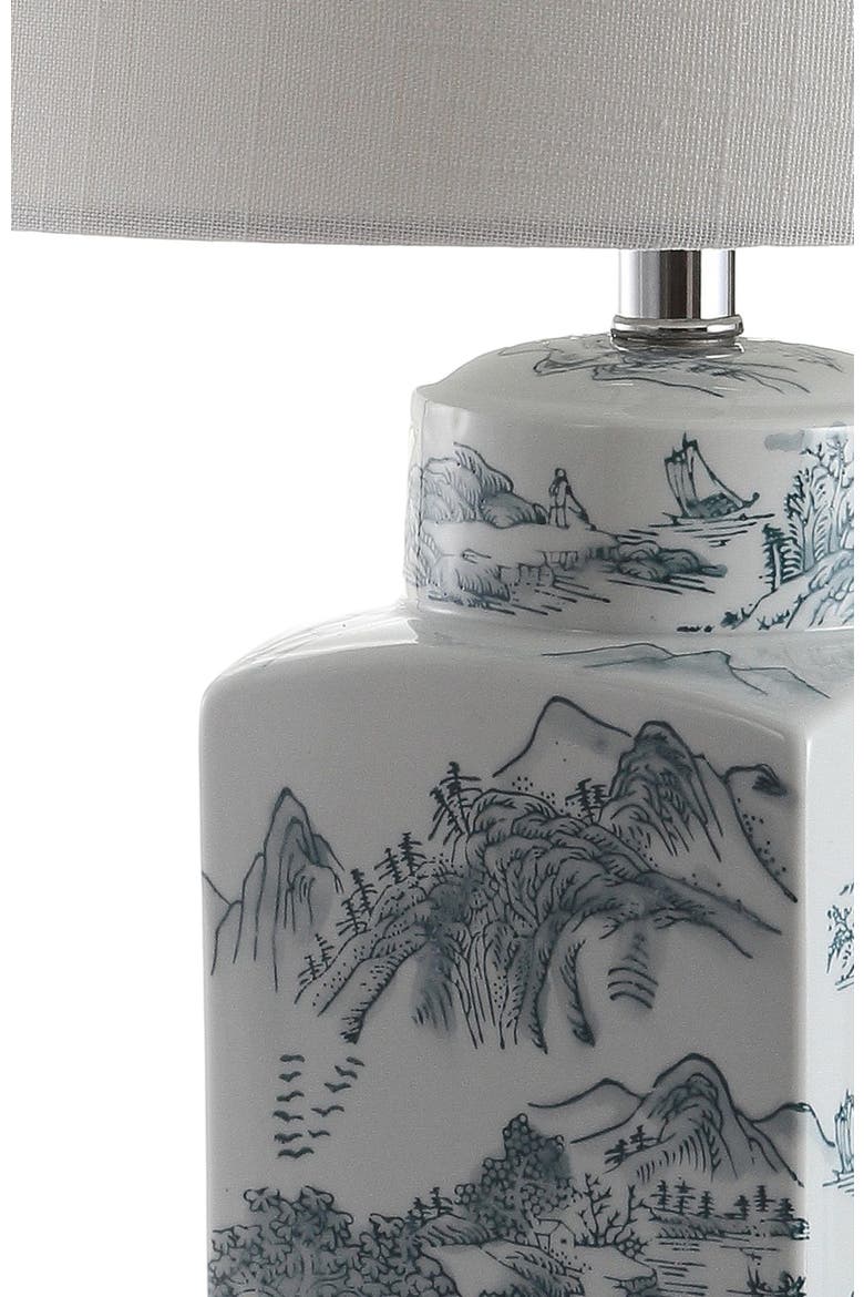 Audrey 24.5" Chinoiserie LED Table Lamp, Blue/White, Alternate, color, Blue/White