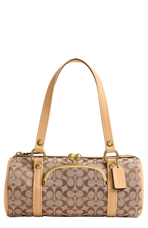 The Originals Signature Jacquard Kisslock Barrel Bag