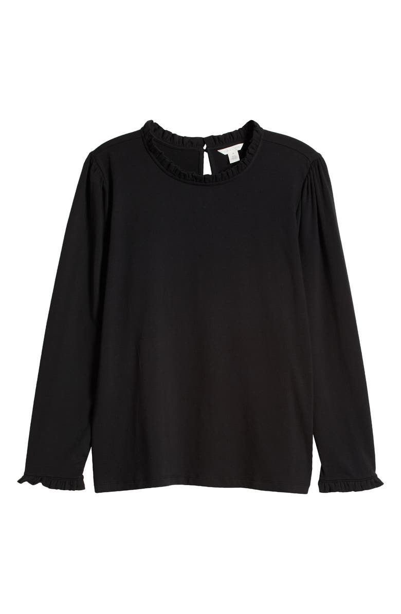 Caslon<sup>®</sup> Ruffle Detail Knit Top, Alternate, color,