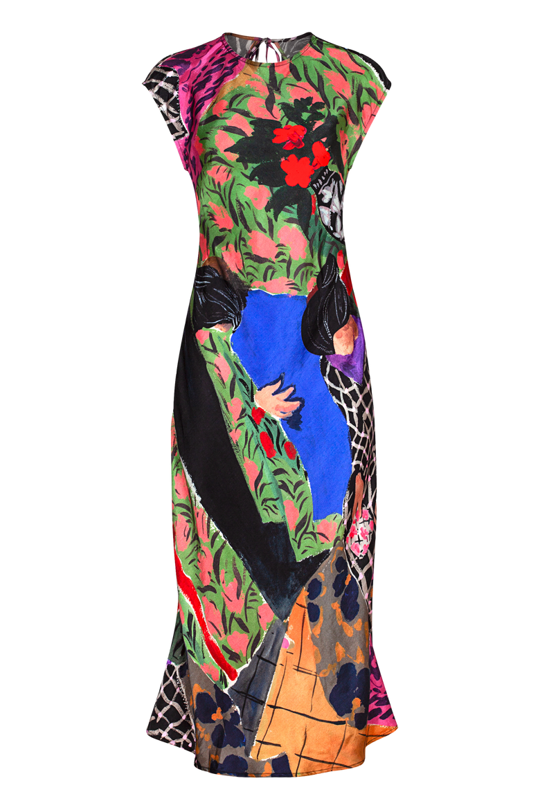 Cappella Open Back Midi Dress, Main, color, Chambers