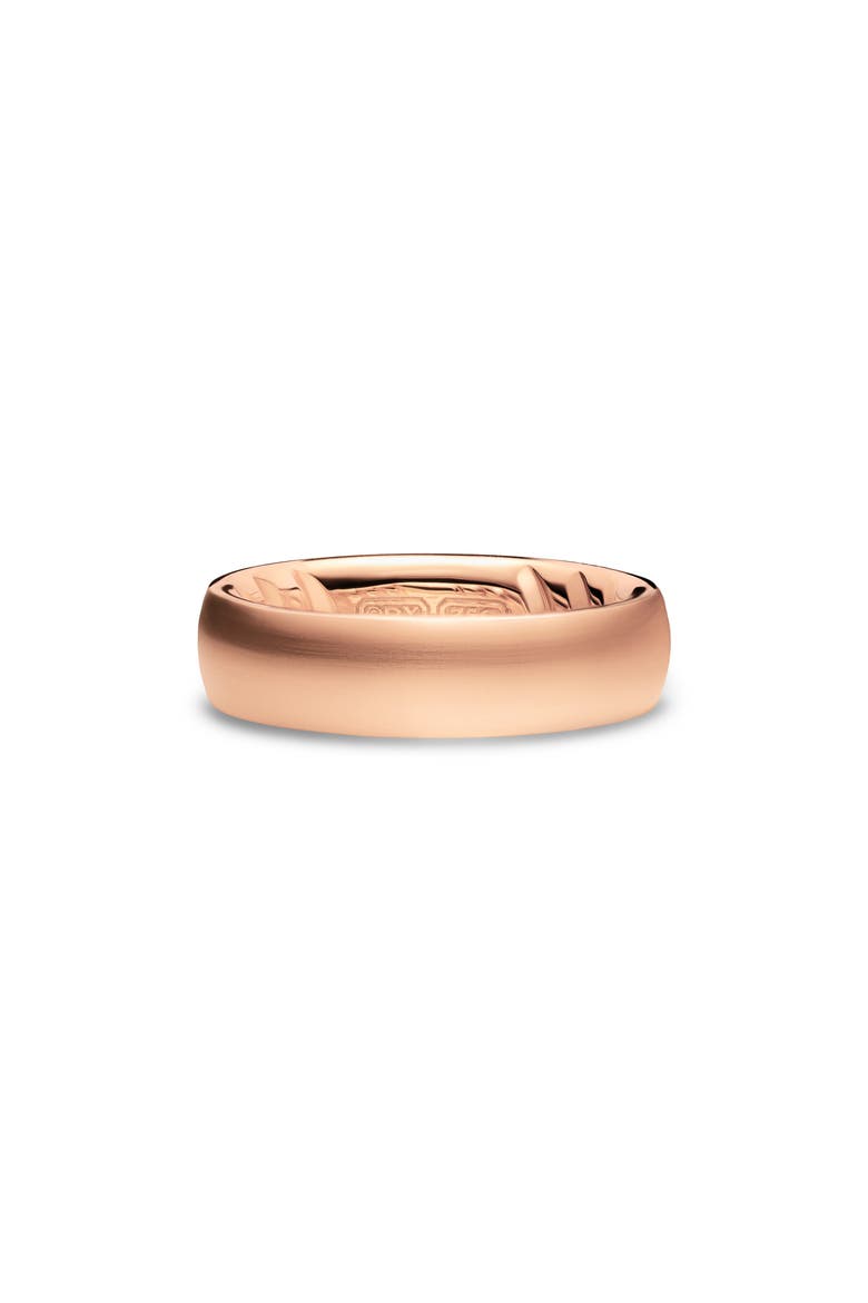 Streamline Band Ring in 18K Rose Gold, 6.2mm, Alternate, color, GOLD