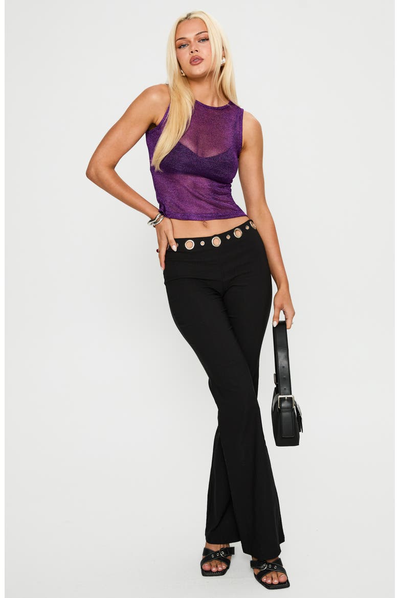 Perfect Mirage Metallic Sheer Mesh Tank, Alternate, color, PLUM