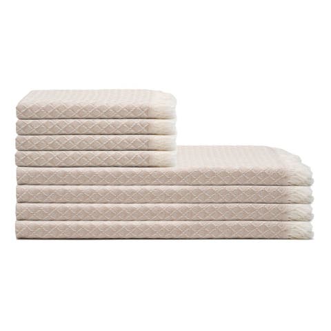 Serenity Grid Turkish Cotton Towel Bundle