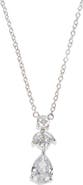 CZ by Kenneth Jay Lane Pear Drop CZ Pendant Necklace