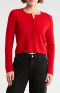 Lush Lightweight Button Front Crop Cardigan