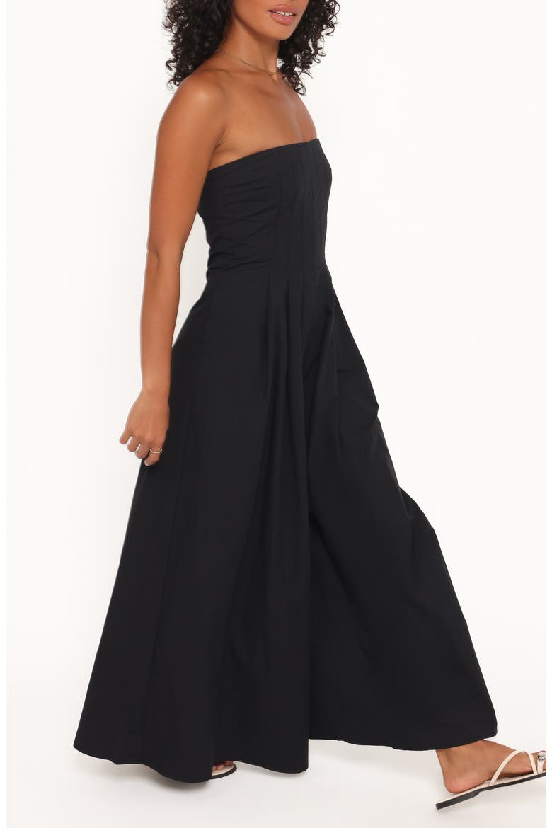 Wren Strapless Wide Leg Jumpsuit, Alternate, color, BLACK