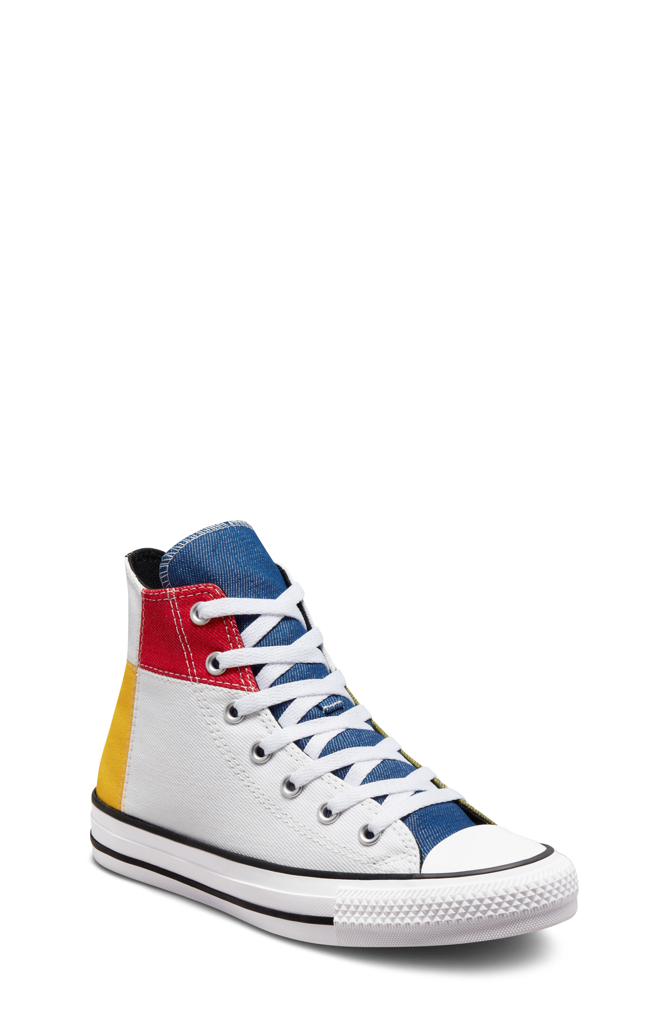 Converse Kids' Chuck Taylor<sup>®</sup> All Star<sup>®</sup> Colorblock High Top Sneaker, Main, color, 
