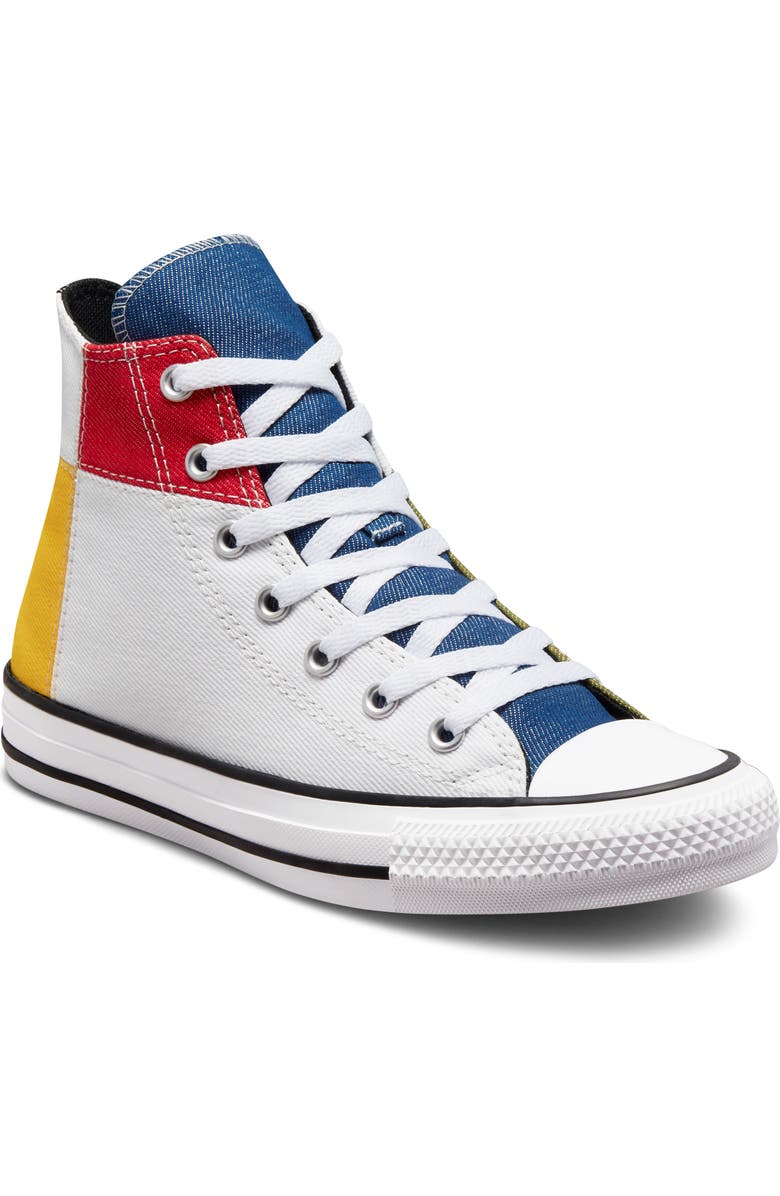 Converse Kids' Chuck Taylor<sup>®</sup> All Star<sup>®</sup> Colorblock High Top Sneaker, Main, color,
