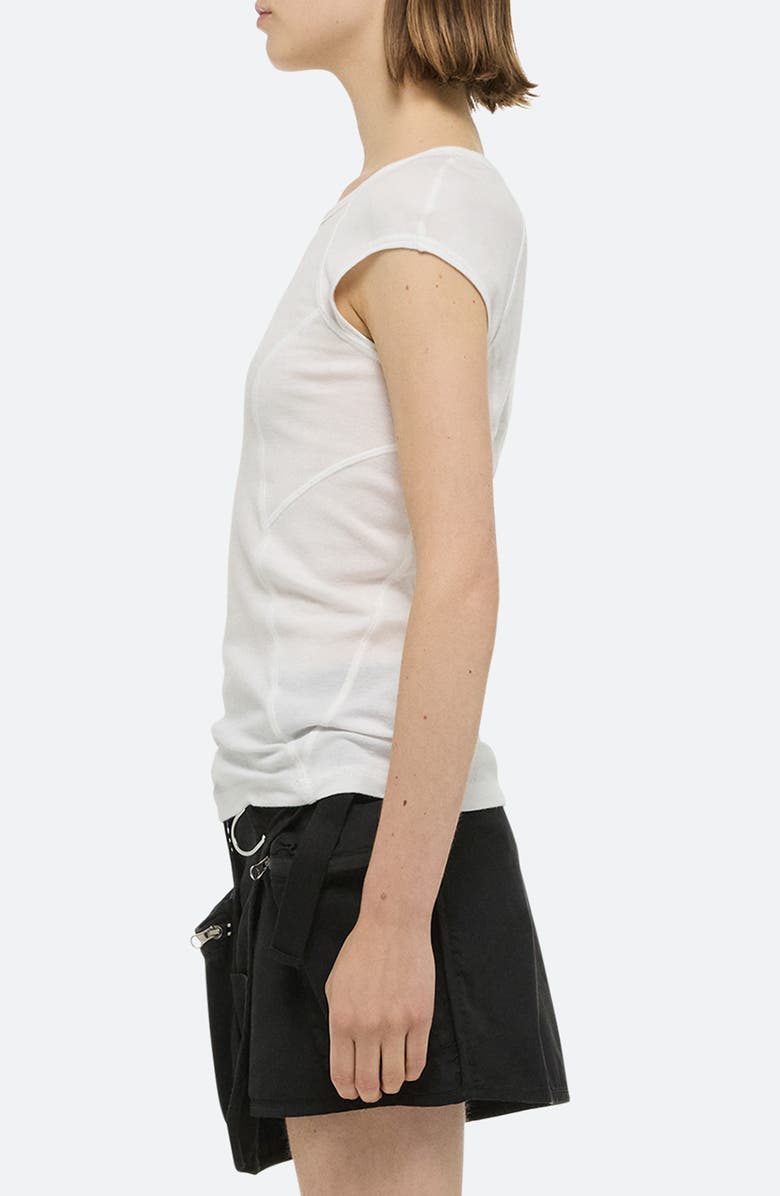 Helmut Lang Cap Sleeve Cotton & Modal T-Shirt, Alternate, color, Optic White - C7j