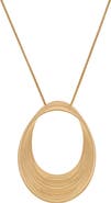 Reiss Bridget Brushed Twist Pendant Necklace