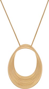 Reiss Bridget Brushed Twist Pendant Necklace
