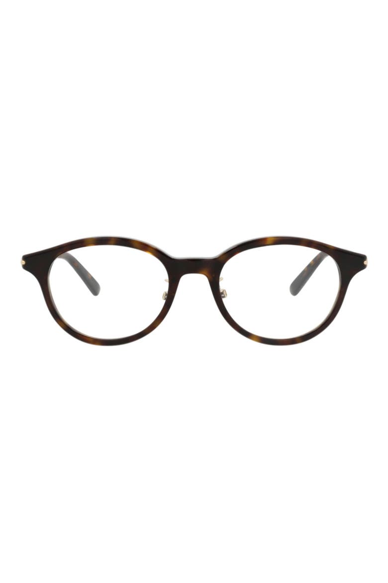 49mm Oval Optical Glasses, Main, color, HAVANA HAVANA TRANSPARENT