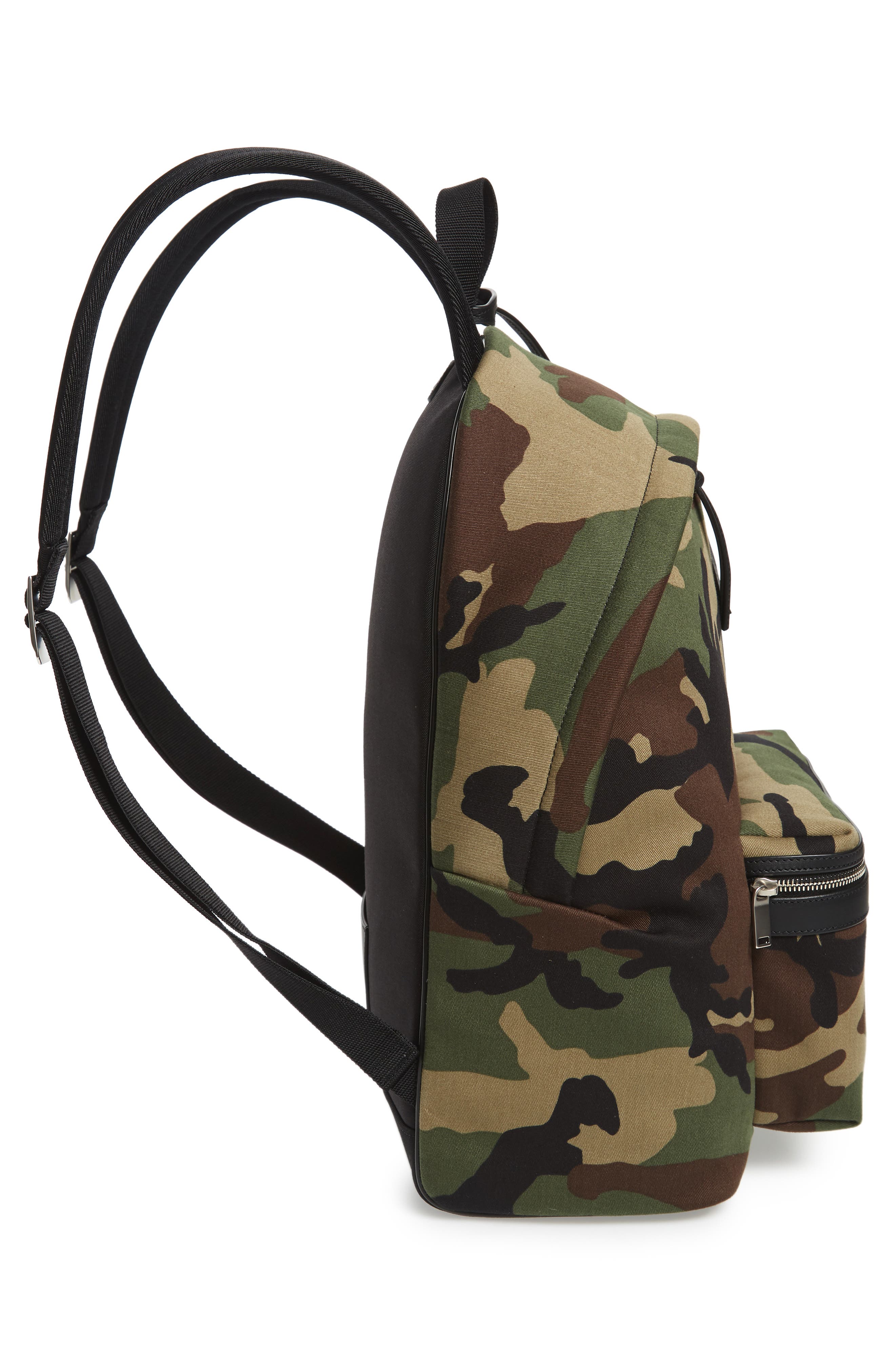 Saint Laurent Camo City Backpack, Alternate, color, 