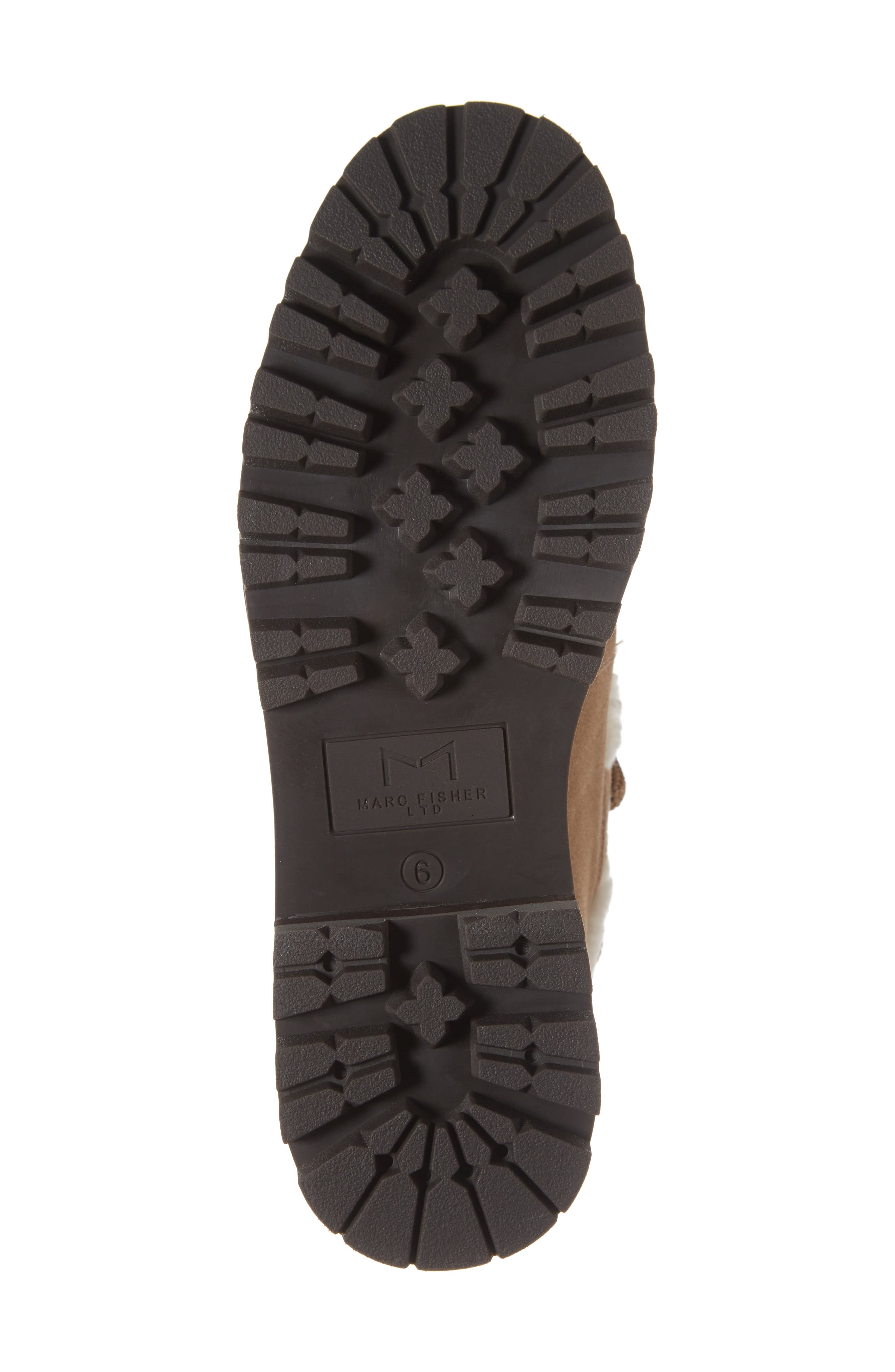 Isha Genuine Shearling Hiking Boot, Alternate, color, NATURAL/ TABACCO