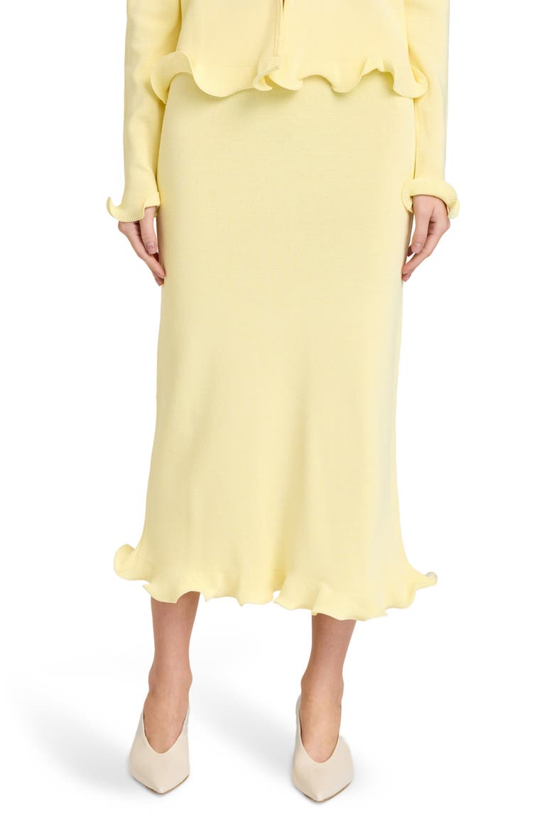 Isla Ruffle Hem Sweater Skirt, Main, color, YELLOW