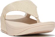 FitFlop Lulu Glitz Canvas Platform Flip Flop