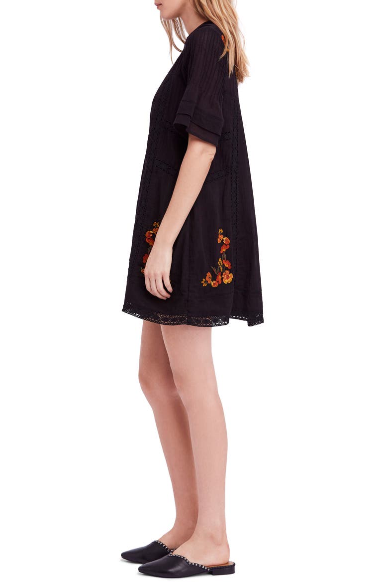 'Perfectly Victorian' Minidress, Alternate, color, BLACK COMBO