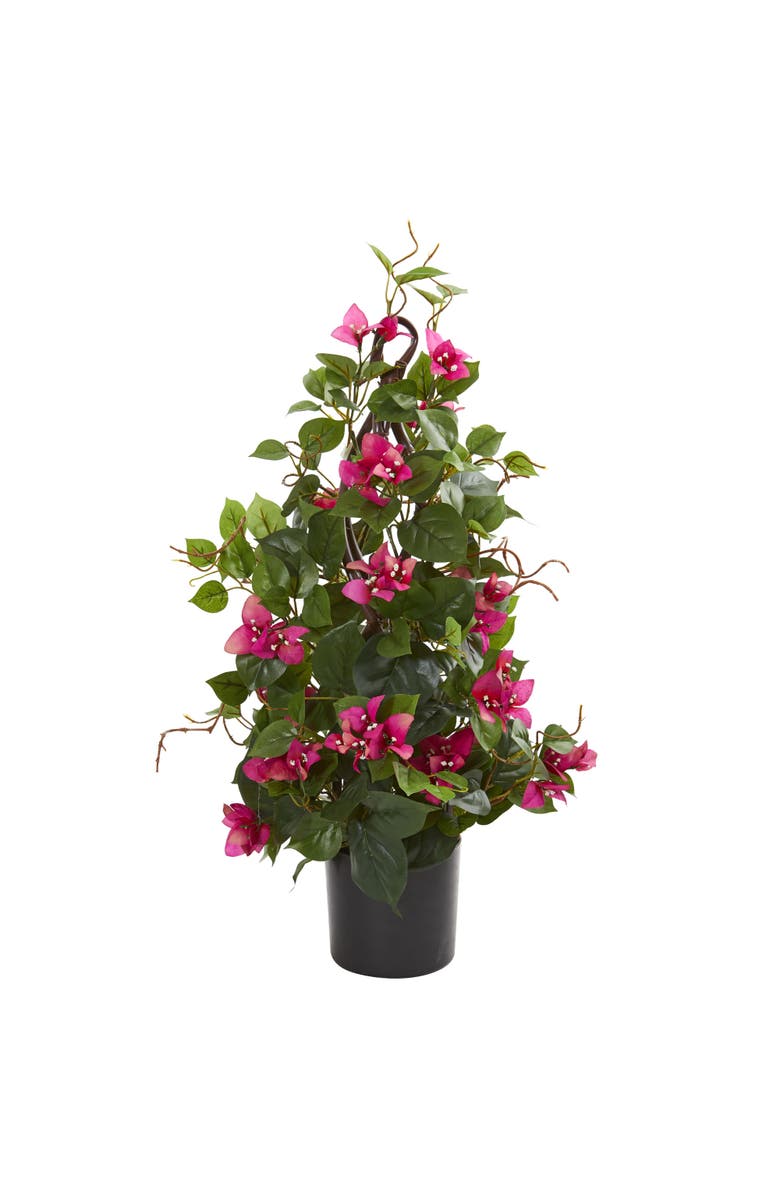 NEARLY NATURAL 24-in Bougainvillea Artificial Climbing Plant, Main, color, Green/Pink