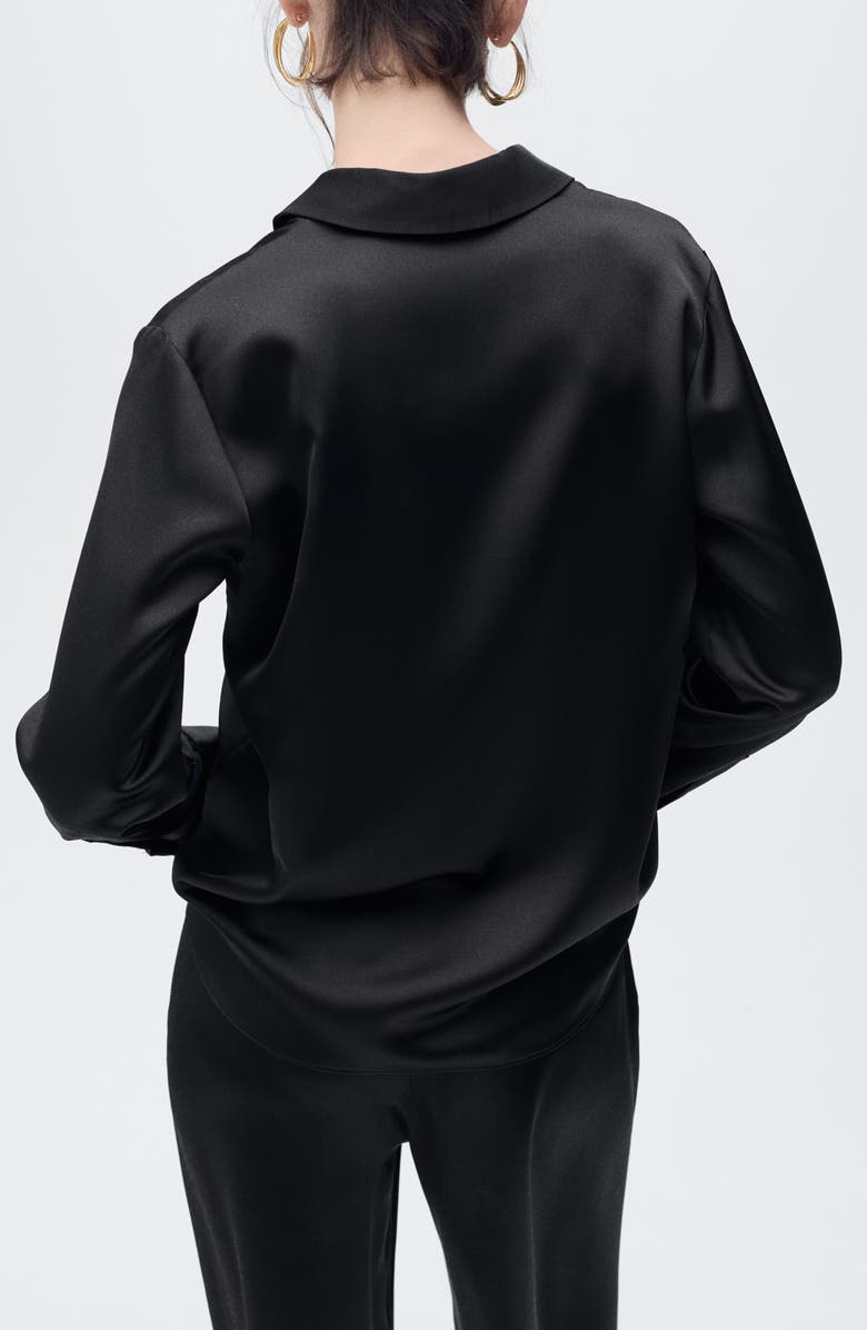 MANGO Regular Fit Satin Shirt, Alternate, color,