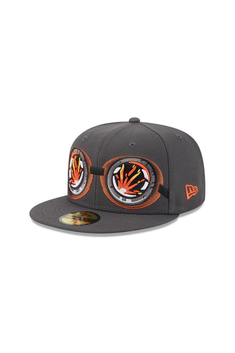 Men's New Era  Gray Lehigh Valley IronPigs Theme Nights 59FIFTY Fitted Hat, Alternate, color, Gray