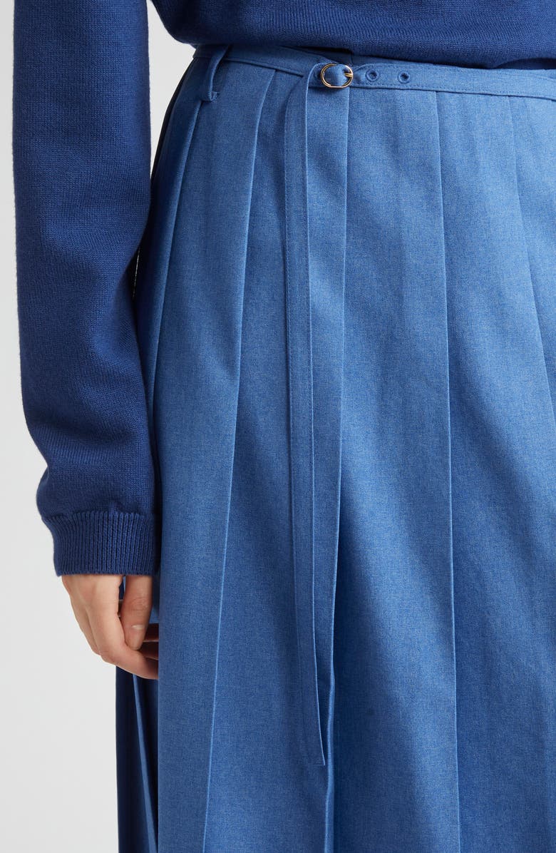 EENK Pleated Long Skirt, Alternate, color, Blue