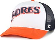 '47 Men's '47 White San Diego Padres Foam Front Script Trucker Snapback Hat