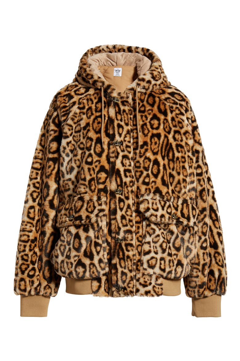 He A Cheetah Manhunt Fleece Zip Hoodie (Women) | Nordstrom