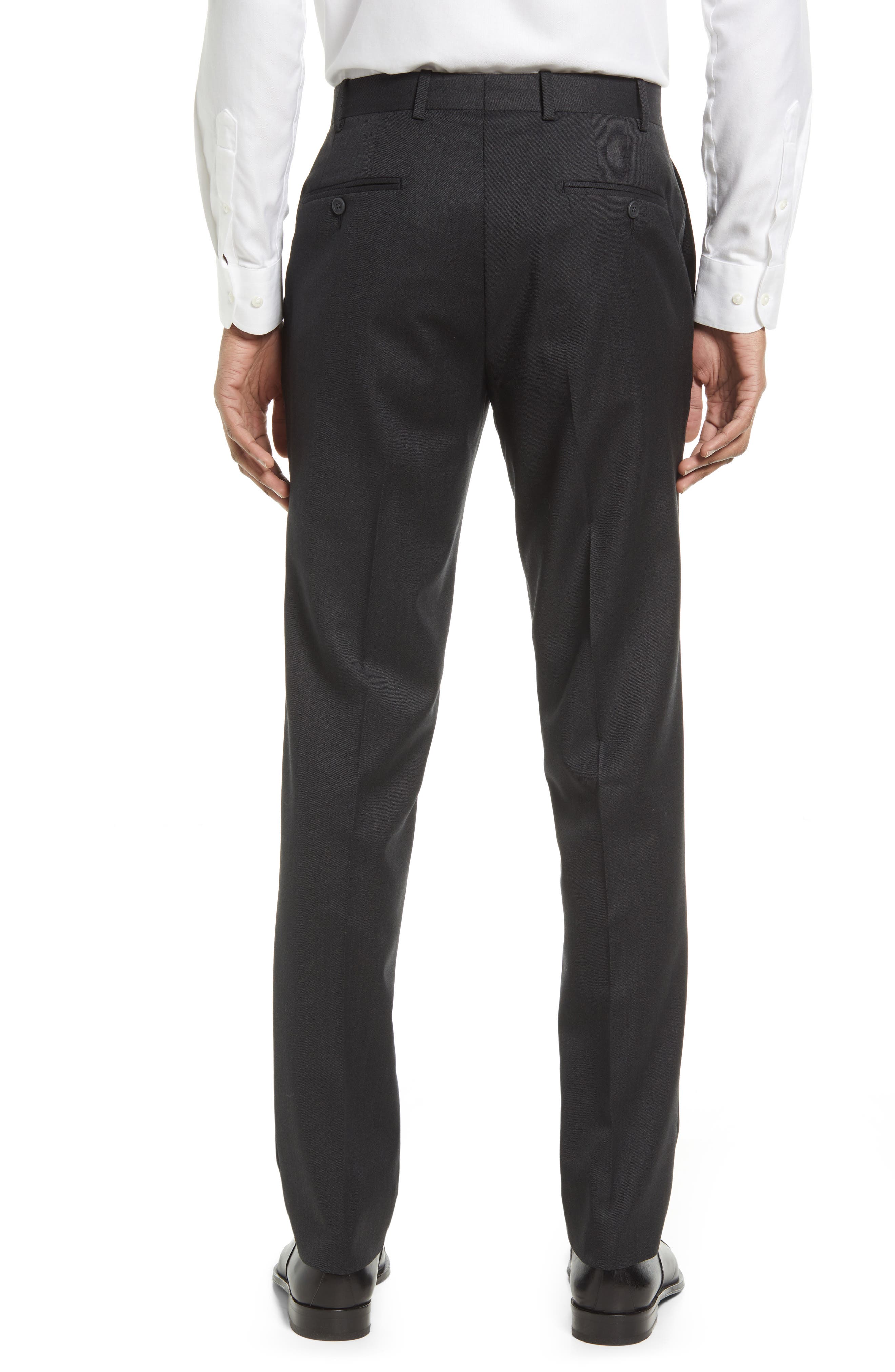 Flat Front Stretch Wool Trousers - image 4