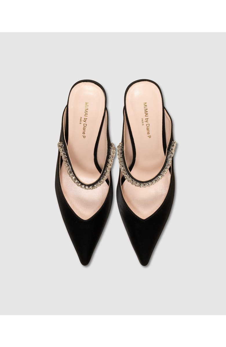 MI/MAI Harper Leather Mule By Diane Perreau, Alternate, color, Black