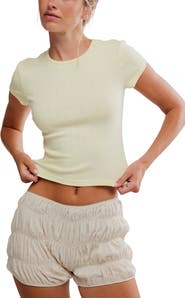 Free People Wait a Minute Rib Baby T-Shirt