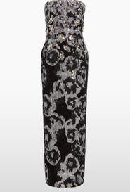 Jenny Packham Jasmine Floral-Jacquard Maxi Dress