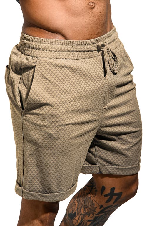 Maceoo Athgainsboro Cotton Blend Drawstring Shorts In Nude